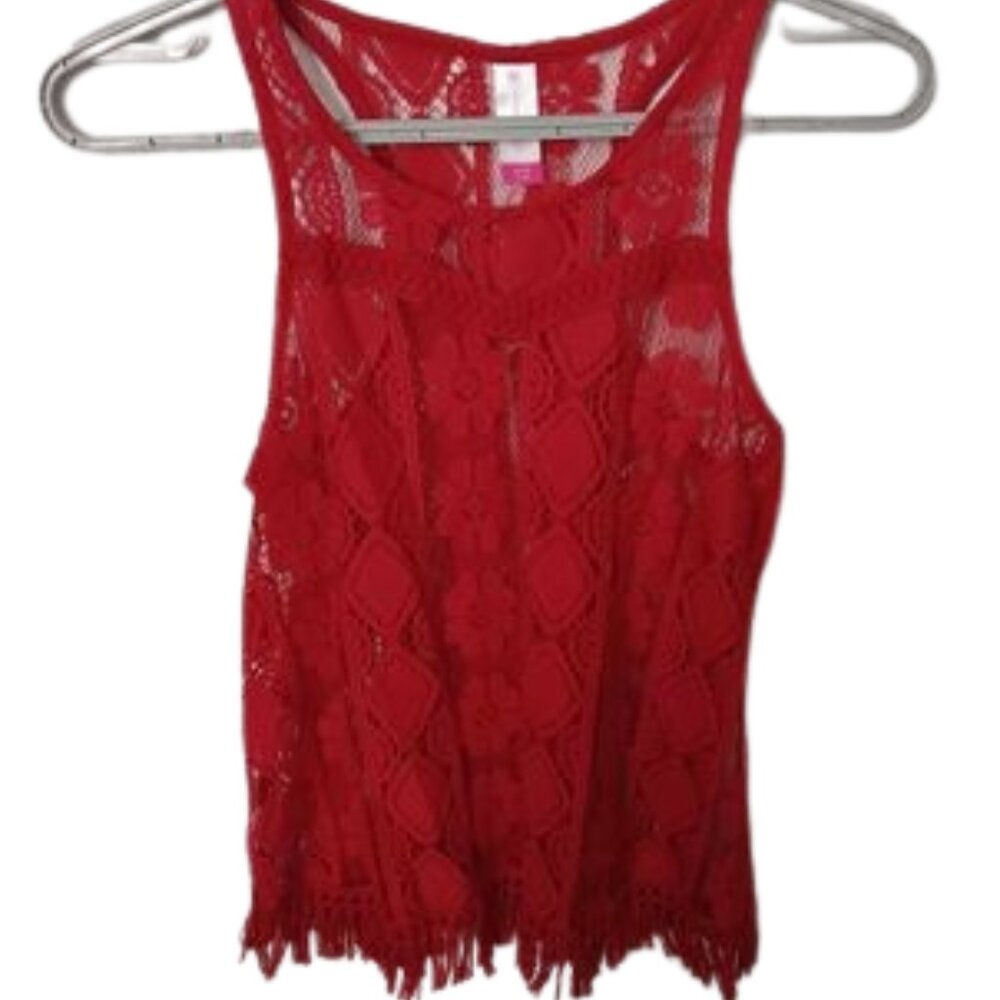 No Boundaries Fringe Tank Size Small 3/5